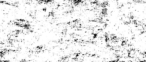 Monochrome texture composed of irregular graphic elements. Distressed uneven grunge background. Abstract vector illustration. Overlay for interesting effect and depth. Isolated on white background.