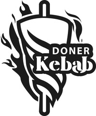 Doner kebab logo for restaurants and markets. Suitable for websites, Stickers, Banners, Social media and layouts, Art and collages, General use cases. png.