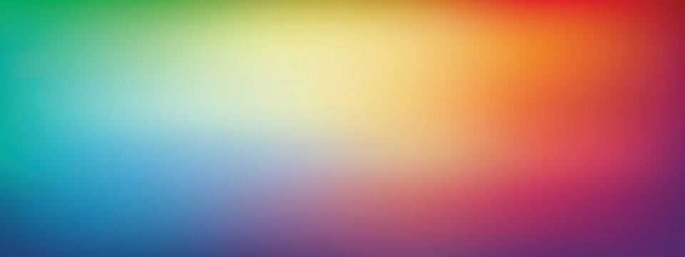 Rainbow Colors Gradient Defocused Blurred Motion Abstract Background Vector, Horizontal, Panoramic