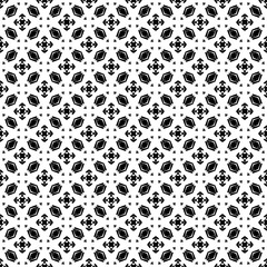 Fototapeta na wymiar Black and white seamless pattern texture. Greyscale ornamental graphic design. Mosaic ornaments. Pattern template. Vector illustration. EPS10.