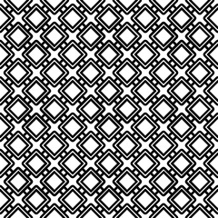 Black and white seamless pattern texture. Greyscale ornamental graphic design. Mosaic ornaments. Pattern template. Vector illustration. EPS10.