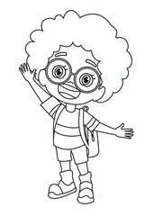 for cute little boy coloring book