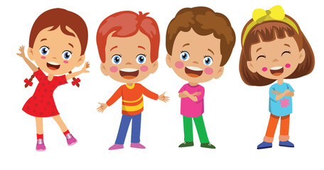 Happy And Cute Girl And Boy Faces