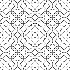 Obraz premium Black and white seamless pattern texture. Greyscale ornamental graphic design. Mosaic ornaments. Pattern template. Vector illustration. EPS10.