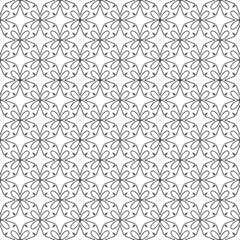 Black and white seamless pattern texture. Greyscale ornamental graphic design. Mosaic ornaments. Pattern template. Vector illustration. EPS10.