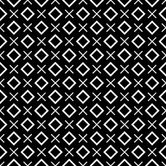 Black and white seamless pattern texture. Greyscale ornamental graphic design. Mosaic ornaments. Pattern template. Vector illustration. EPS10.