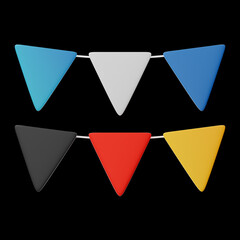 oktoberfest germany festival flag icon 3d rendering on isolated background