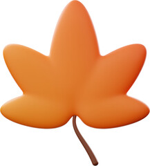 oktoberfest germany festival leaf icon 3d rendering transparent background png