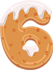 Letter 6 font new year