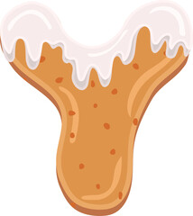 Letter Y font new year