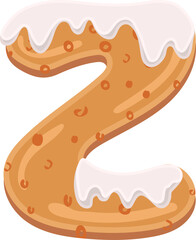 Letter Z font new year