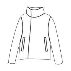jacket sketch ,contour isolated vector
