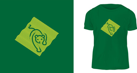 t shirt design concept, angry dog