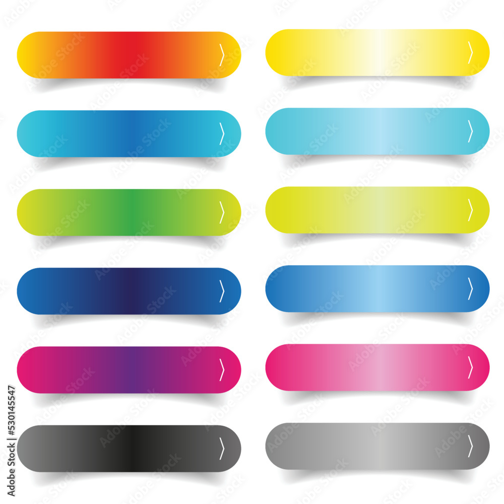 Poster empty web button set vector
