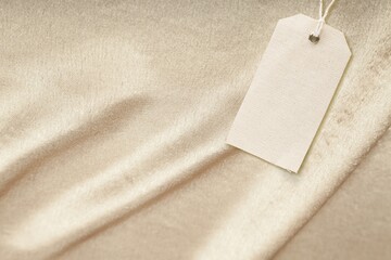 Blank fashion label tag, price and retail concept