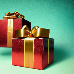 Christmas background with Christmas gifts decoration
