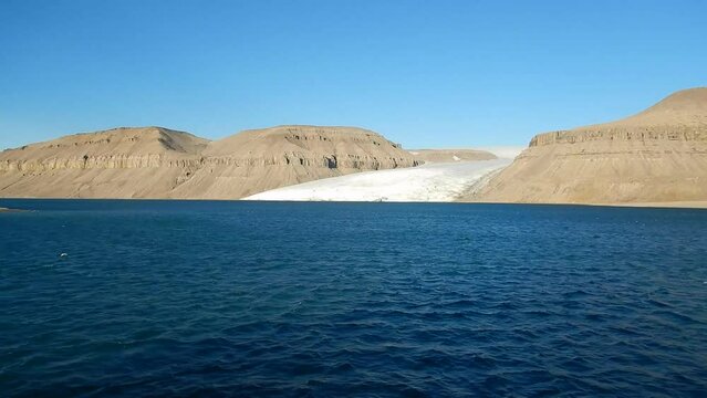 Glacier on Devon Island, Nunavut, Canada