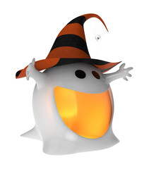 3d illustration of halloween ghost