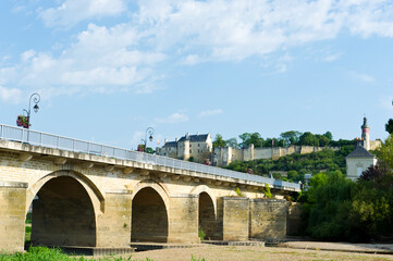 Naklejka premium Chinon on the River Vienne, Loire Valley, France