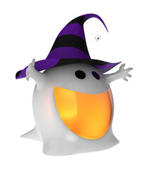 3d illustration of halloween ghost