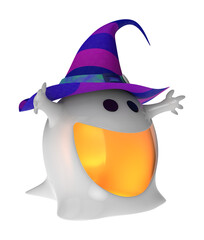 3d illustration of halloween ghost