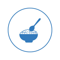 Healthy porridge plate food icon | Circle version icon |