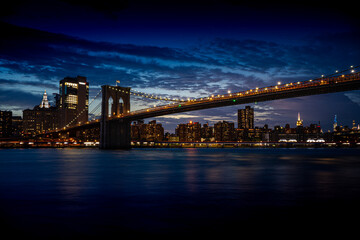 city bridge at night