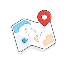 Map vector concept location pointer