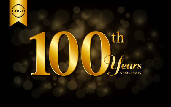 100th anniversary template design. for booklet, leaflet, magazine, brochure poster, banner, web, invitation or greeting card. Vector illustrations.