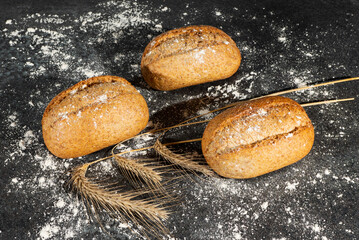 freshly baked bread - obrazy, fototapety, plakaty