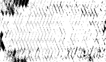 Monochrome texture composed of irregular graphic elements. Distressed uneven grunge background. Abstract vector illustration. Overlay for interesting effect and depth. Isolated on white background.