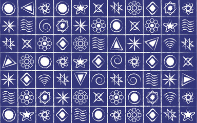 blue and white symbols art pattern graphic wallpaper design