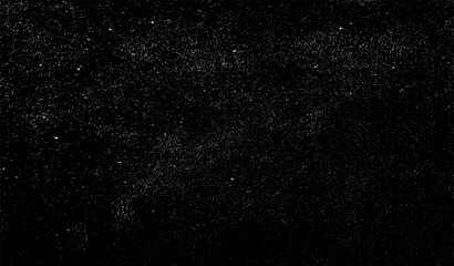 Fototapeta na wymiar Snow, stars, rain drops on black background. Abstract vector noise. Small particles of debris and dust. Distressed uneven grunge texture overlay.