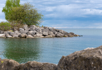 Rocks and trees at Scarborough Bluffs Park