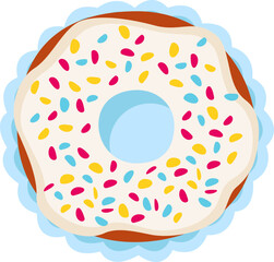 Dessert Donut. Sweet Food. Vector illustration