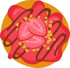 Dessert Donut. Sweet Food. Vector illustration