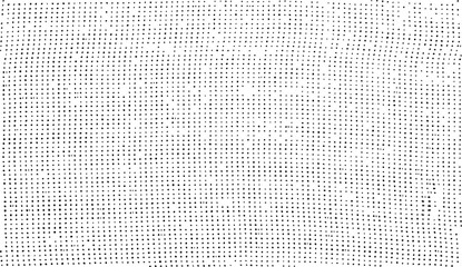 Vector fabric texture. Distressed texture of weaving fabric. Grunge background. Abstract halftone vector illustration. Overlay to create interesting effect and depth. Black isolated on white. EPS10.