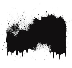 Abstract grunge background with copyspace, black ink spots.
