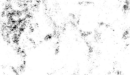 Monochrome texture composed of irregular graphic elements. Distressed uneven grunge background. Abstract vector illustration. Overlay for interesting effect and depth. Isolated on white background.