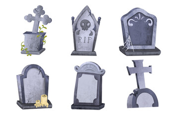 Graveyard Tombstone Halloween Clipart