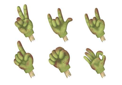 Zombie Hands Halloween Clipart