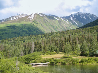 Alaskan wilderness and mountain landscape