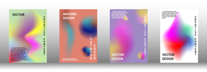 Artistic covers design. Creative fluid colors backgrounds. Set of abstract covers