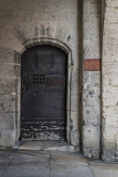 doorway of a historic castle
