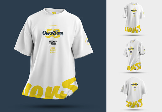 4 Oversize T-Shirt Mockups