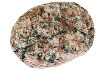 granite from the Baltic Sea coast in Waabs, Germany isolated on white background