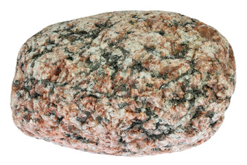 Obraz premium granite from the Baltic Sea coast in Waabs, Germany isolated on white background