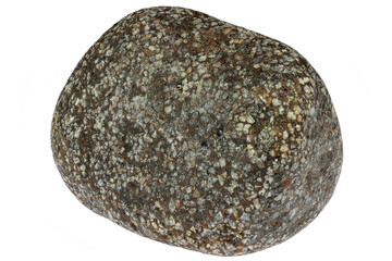 porphyry from the Baltic Sea coast in Waabs, Germany isolated on white background