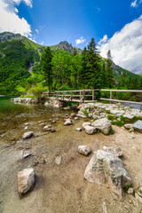 Fototapeta na wymiar Amazing landscape of the Eye of the Sea Lake in Tatra Mountains, Poland