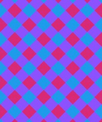 Pink and blue diamond fabric pattern seamless.